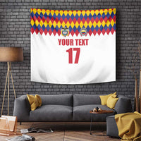 Custom Colombia Football Tapestry Retro White Style