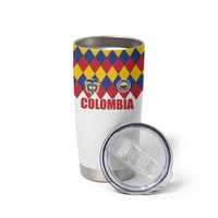 Custom Colombia Football Tumbler Cup Retro White Style