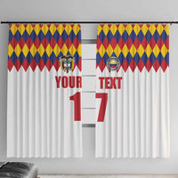 Custom Colombia Football Window Curtain Retro White Style
