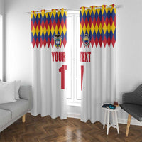 Custom Colombia Football Window Curtain Retro White Style