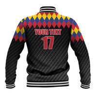 Custom Colombia Football Baseball Jacket Retro Black Style