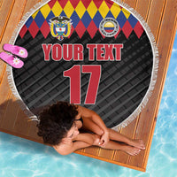 Custom Colombia Football Beach Blanket Retro Black Style