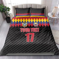 Custom Colombia Football Bedding Set Retro Black Style