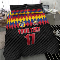 Custom Colombia Football Bedding Set Retro Black Style