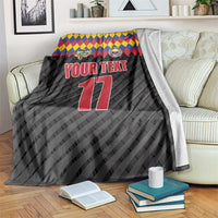 Custom Colombia Football Blanket Retro Black Style