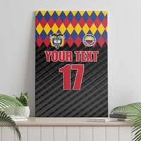 Custom Colombia Football Canvas Wall Art Retro Black Style