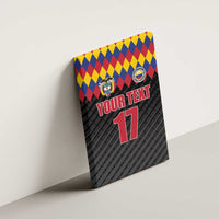 Custom Colombia Football Canvas Wall Art Retro Black Style
