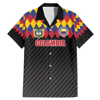 Custom Colombia Football Family Matching Mermaid Dress and Hawaiian Shirt Retro Black Style