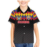 Custom Colombia Football Family Matching Mermaid Dress and Hawaiian Shirt Retro Black Style