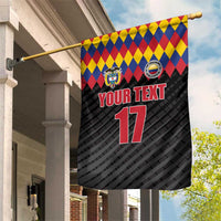 Custom Colombia Football Garden Flag Retro Black Style
