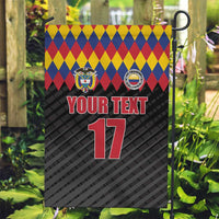 Custom Colombia Football Garden Flag Retro Black Style