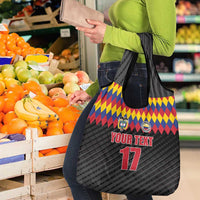 Custom Colombia Football Grocery Bag Retro Black Style