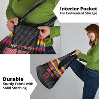 Custom Colombia Football Grocery Bag Retro Black Style