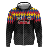 Custom Colombia Football Hoodie Retro Black Style