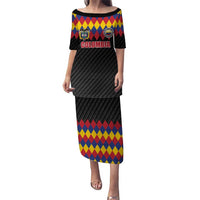 Custom Colombia Football Puletasi Retro Black Style