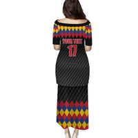 Custom Colombia Football Puletasi Retro Black Style