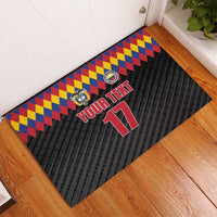 Custom Colombia Football Rubber Doormat Retro Black Style