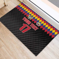 Custom Colombia Football Rubber Doormat Retro Black Style