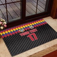 Custom Colombia Football Rubber Doormat Retro Black Style