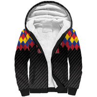 Custom Colombia Football Sherpa Hoodie Retro Black Style