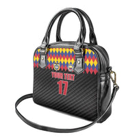 Custom Colombia Football Shoulder Handbag Retro Black Style