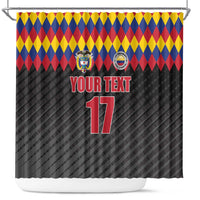 Custom Colombia Football Shower Curtain Retro Black Style