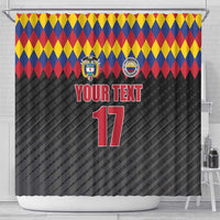 Custom Colombia Football Shower Curtain Retro Black Style