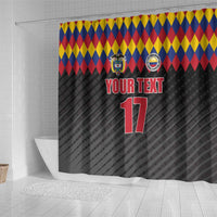 Custom Colombia Football Shower Curtain Retro Black Style
