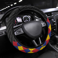Colombia Football Steering Wheel Cover Retro Black Style