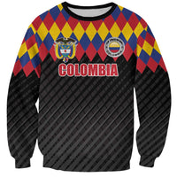 Custom Colombia Football Sweatshirt Retro Black Style