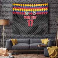 Custom Colombia Football Tapestry Retro Black Style