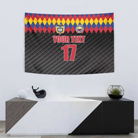 Custom Colombia Football Tapestry Retro Black Style
