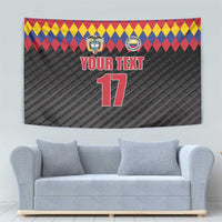 Custom Colombia Football Tapestry Retro Black Style