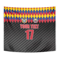 Custom Colombia Football Tapestry Retro Black Style