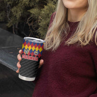 Custom Colombia Football Tumbler Cup Retro Black Style