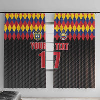 Custom Colombia Football Window Curtain Retro Black Style