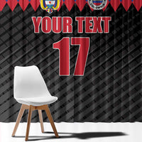 Custom Colombia Football Window Curtain Retro Black Style