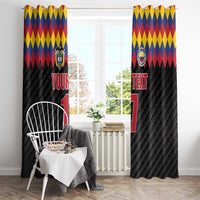 Custom Colombia Football Window Curtain Retro Black Style