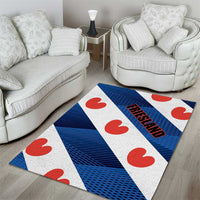Netherlands Friesland Province Area Rug Flag Style