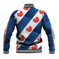 Netherlands Friesland Province Baseball Jacket Flag Style