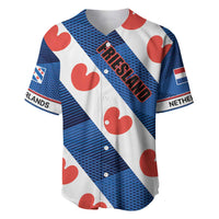 Netherlands Friesland Province Baseball Jersey Flag Style