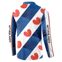 Netherlands Friesland Province Button Sweatshirt Flag Style