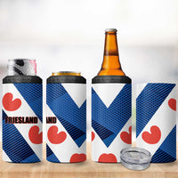 Netherlands Friesland Province 4 in 1 Can Cooler Tumbler Flag Style