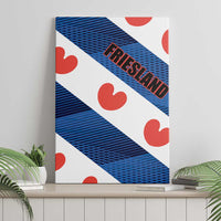 Netherlands Friesland Province Canvas Wall Art Flag Style