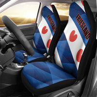 Netherlands Friesland Province Car Seat Cover Flag Style
