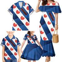 Netherlands Friesland Province Family Matching Mermaid Dress and Hawaiian Shirt Flag Style
