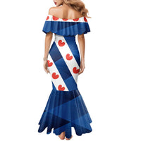 Netherlands Friesland Province Family Matching Mermaid Dress and Hawaiian Shirt Flag Style