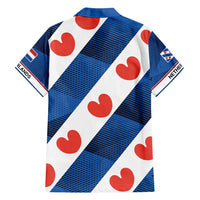 Netherlands Friesland Province Family Matching Puletasi and Hawaiian Shirt Flag Style