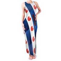 Netherlands Friesland Province Family Matching Tank Maxi Dress and Hawaiian Shirt Flag Style