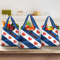 Netherlands Friesland Province Grocery Bag Flag Style